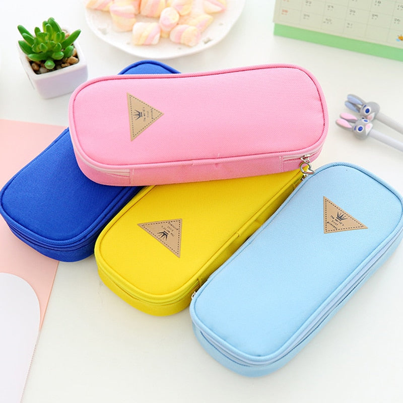 Candy Color Large-Capacity Pencil Case
